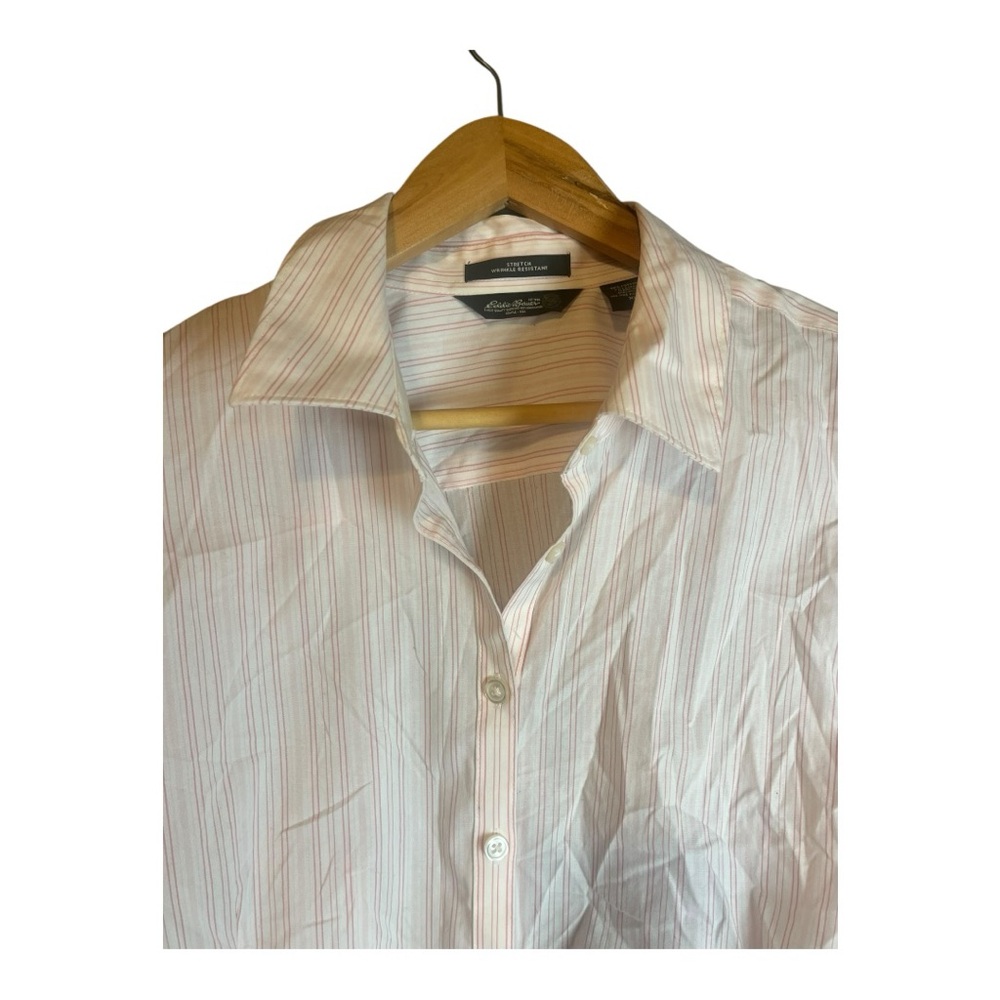 Eddie Bauer Women’s XL Button Down Shirt Bundle Light Green and Pink Stretch - Picture 3 of 10